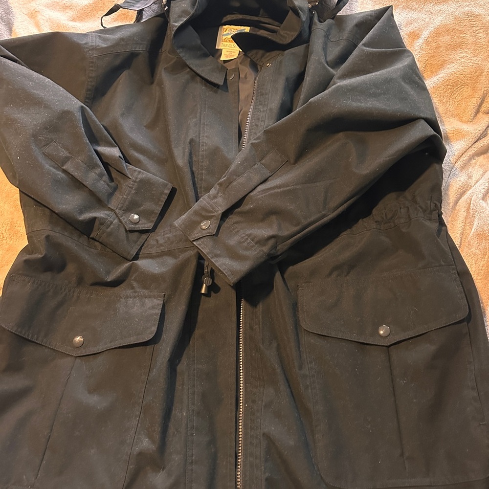 TravelSmith Charcoal Military Field Coat